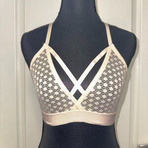 Blush Pink Lace Cage Bralette – Size Small